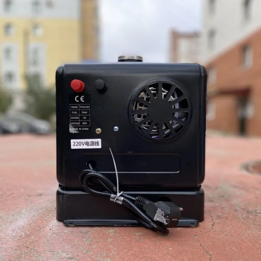Воздушный автономный отопитель (переносной) JS 8kW/12V/24v/220V 4 выхода (АЛЮМИНИЕВАЯ ПАНЕЛЬ) СИНИЙ