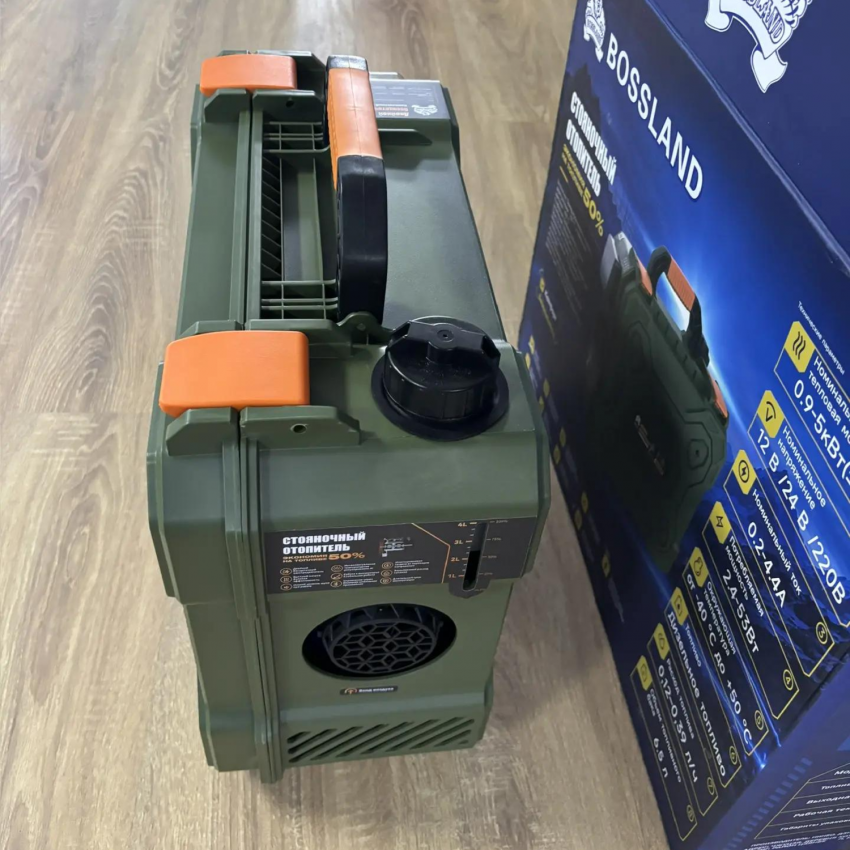 Воздушный стояночный обогреватель 12V/24V/220V/5кВт BOSSLAND Кейс (пластиковый бак 6.5л)