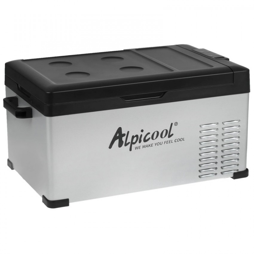 Автохолодильник компрессорный Alpicool 25л 12V/24V220V  (2 положения открывания крышки, ручка магнит