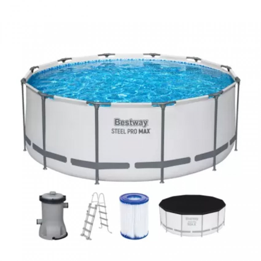 Bestway Бассейн каркасный круглый 9150 л с фильтр-насосом, Steel Pro Max