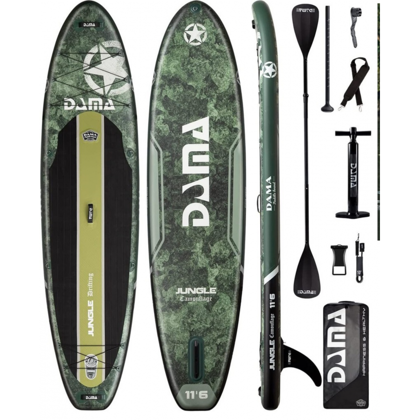 Надувная доска для SUP (САП) серфинга 350*84*15  DAMA CAMOUFLAGE